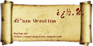 Ősze Urzulina névjegykártya